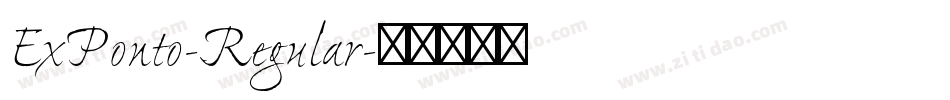 ExPonto-Regular字体转换