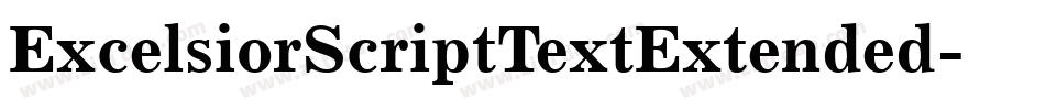 ExcelsiorScriptTextExtended字体转换