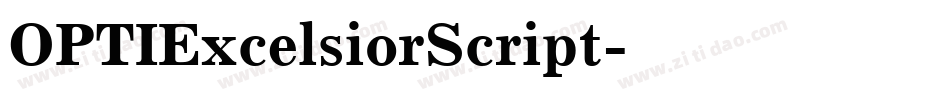 OPTIExcelsiorScript字体转换