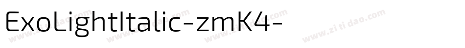 ExoLightItalic-zmK4字体转换