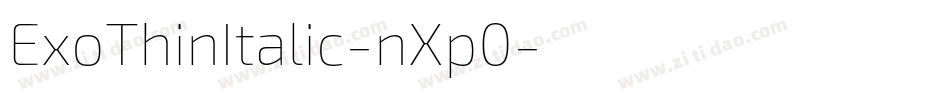 ExoThinItalic-nXp0字体转换