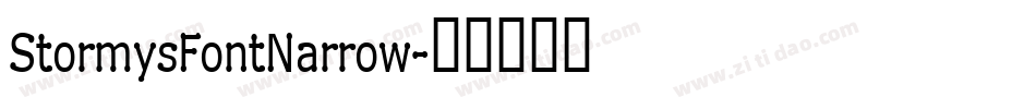 StormysFontNarrow字体转换