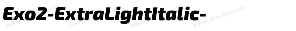 Exo2-ExtraLightItalic字体转换