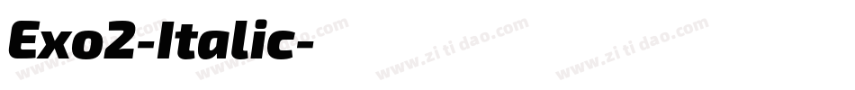 Exo2-Italic字体转换