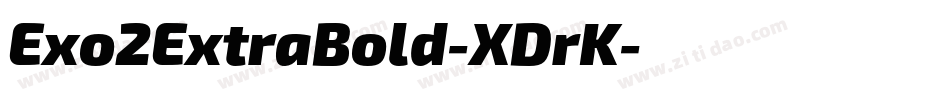 Exo2ExtraBold-XDrK字体转换