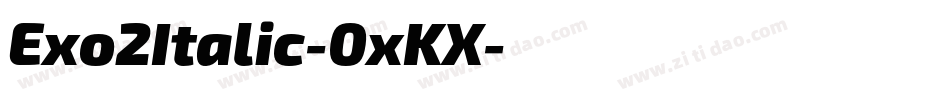 Exo2Italic-0xKX字体转换