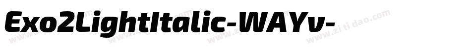 Exo2LightItalic-WAYv字体转换