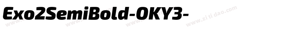 Exo2SemiBold-OKY3字体转换