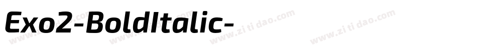Exo2-BoldItalic字体转换
