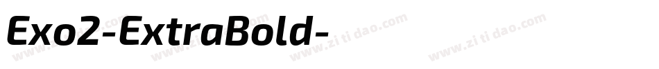 Exo2-ExtraBold字体转换