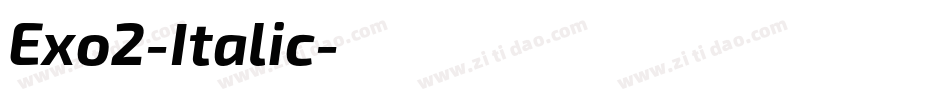 Exo2-Italic字体转换