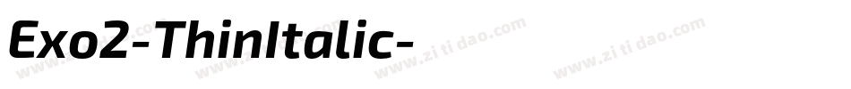 Exo2-ThinItalic字体转换