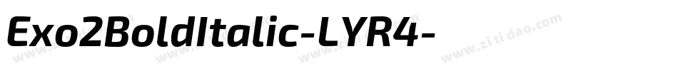 Exo2BoldItalic-LYR4字体转换