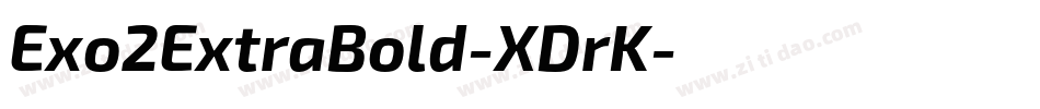 Exo2ExtraBold-XDrK字体转换