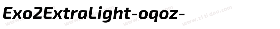 Exo2ExtraLight-oqoz字体转换