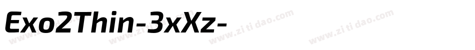 Exo2Thin-3xXz字体转换