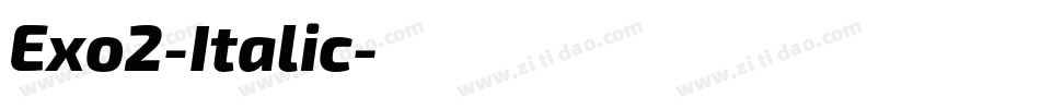 Exo2-Italic字体转换