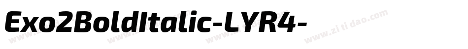 Exo2BoldItalic-LYR4字体转换