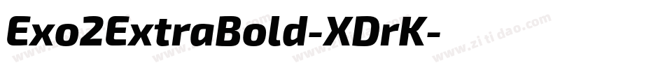 Exo2ExtraBold-XDrK字体转换