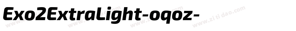 Exo2ExtraLight-oqoz字体转换