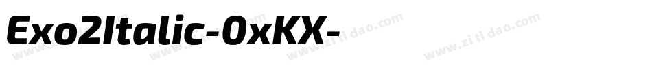 Exo2Italic-0xKX字体转换