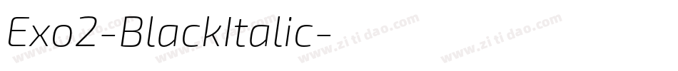 Exo2-BlackItalic字体转换