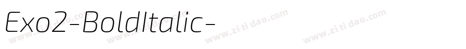 Exo2-BoldItalic字体转换