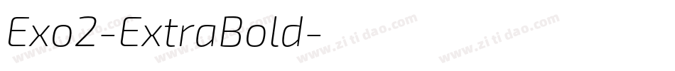 Exo2-ExtraBold字体转换