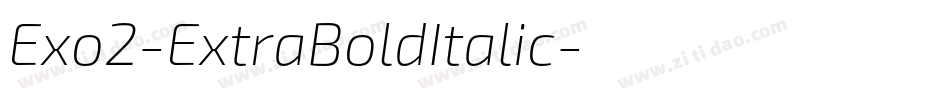 Exo2-ExtraBoldItalic字体转换
