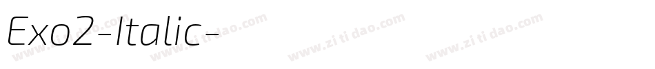 Exo2-Italic字体转换