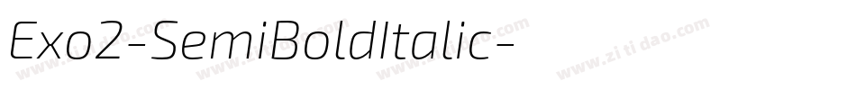Exo2-SemiBoldItalic字体转换