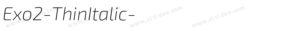 Exo2-ThinItalic字体转换
