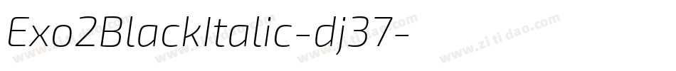Exo2BlackItalic-dj37字体转换