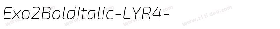 Exo2BoldItalic-LYR4字体转换
