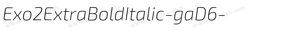 Exo2ExtraBoldItalic-gaD6字体转换