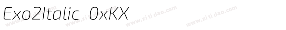 Exo2Italic-0xKX字体转换