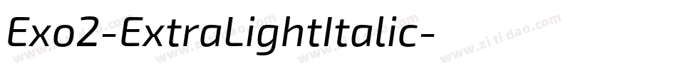Exo2-ExtraLightItalic字体转换
