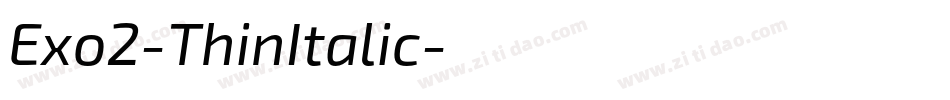 Exo2-ThinItalic字体转换