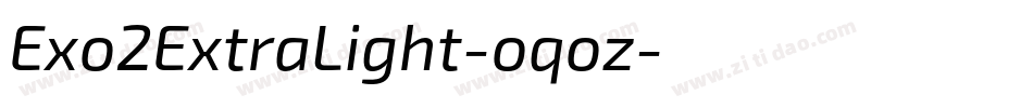 Exo2ExtraLight-oqoz字体转换