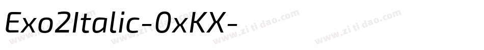 Exo2Italic-0xKX字体转换
