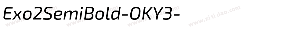 Exo2SemiBold-OKY3字体转换