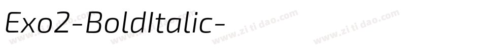 Exo2-BoldItalic字体转换