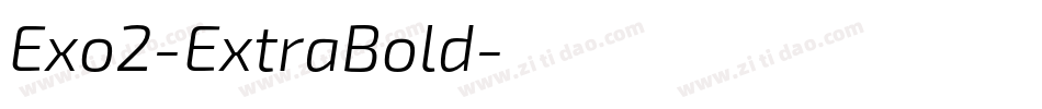 Exo2-ExtraBold字体转换
