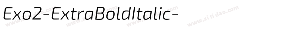 Exo2-ExtraBoldItalic字体转换
