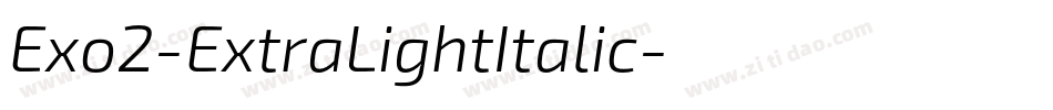 Exo2-ExtraLightItalic字体转换