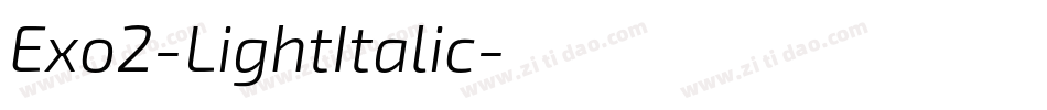 Exo2-LightItalic字体转换