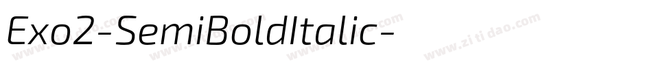Exo2-SemiBoldItalic字体转换