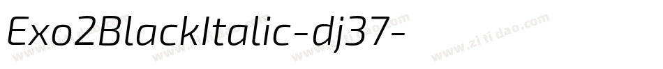 Exo2BlackItalic-dj37字体转换