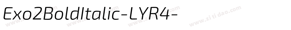 Exo2BoldItalic-LYR4字体转换