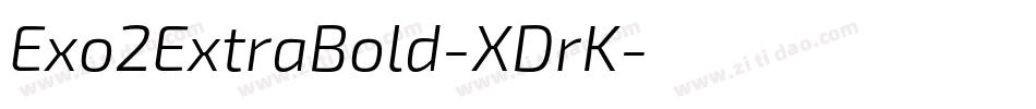 Exo2ExtraBold-XDrK字体转换